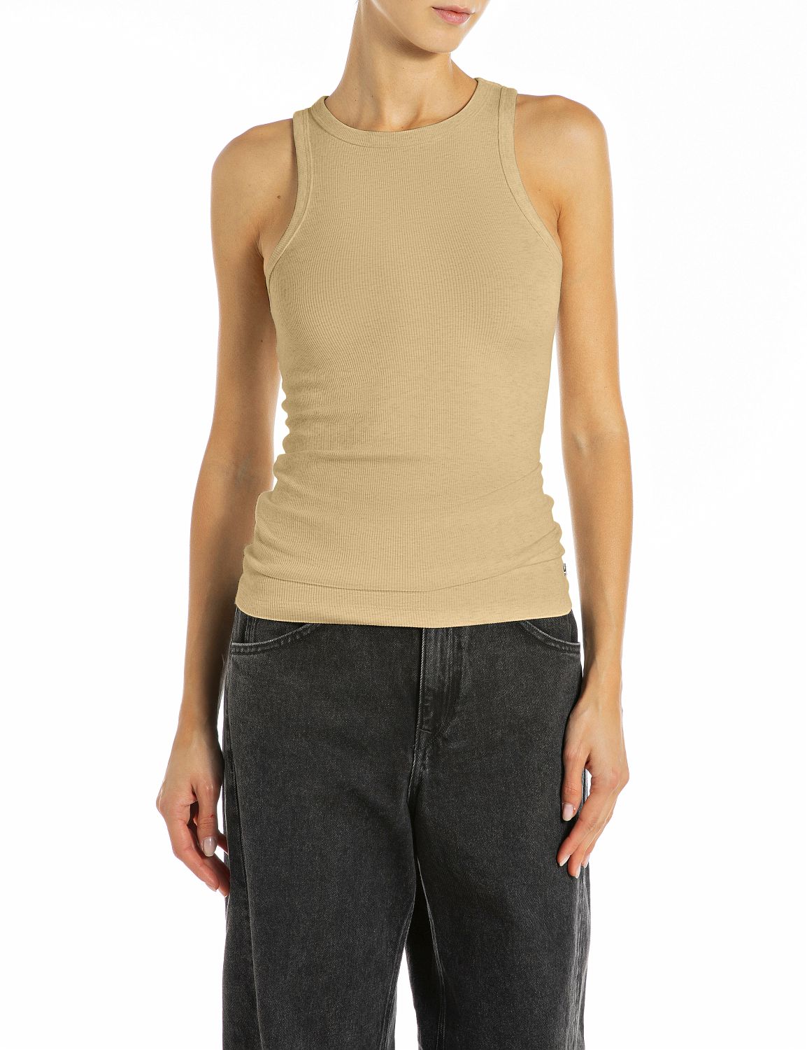 Dámské žebrované tílko z bavlny