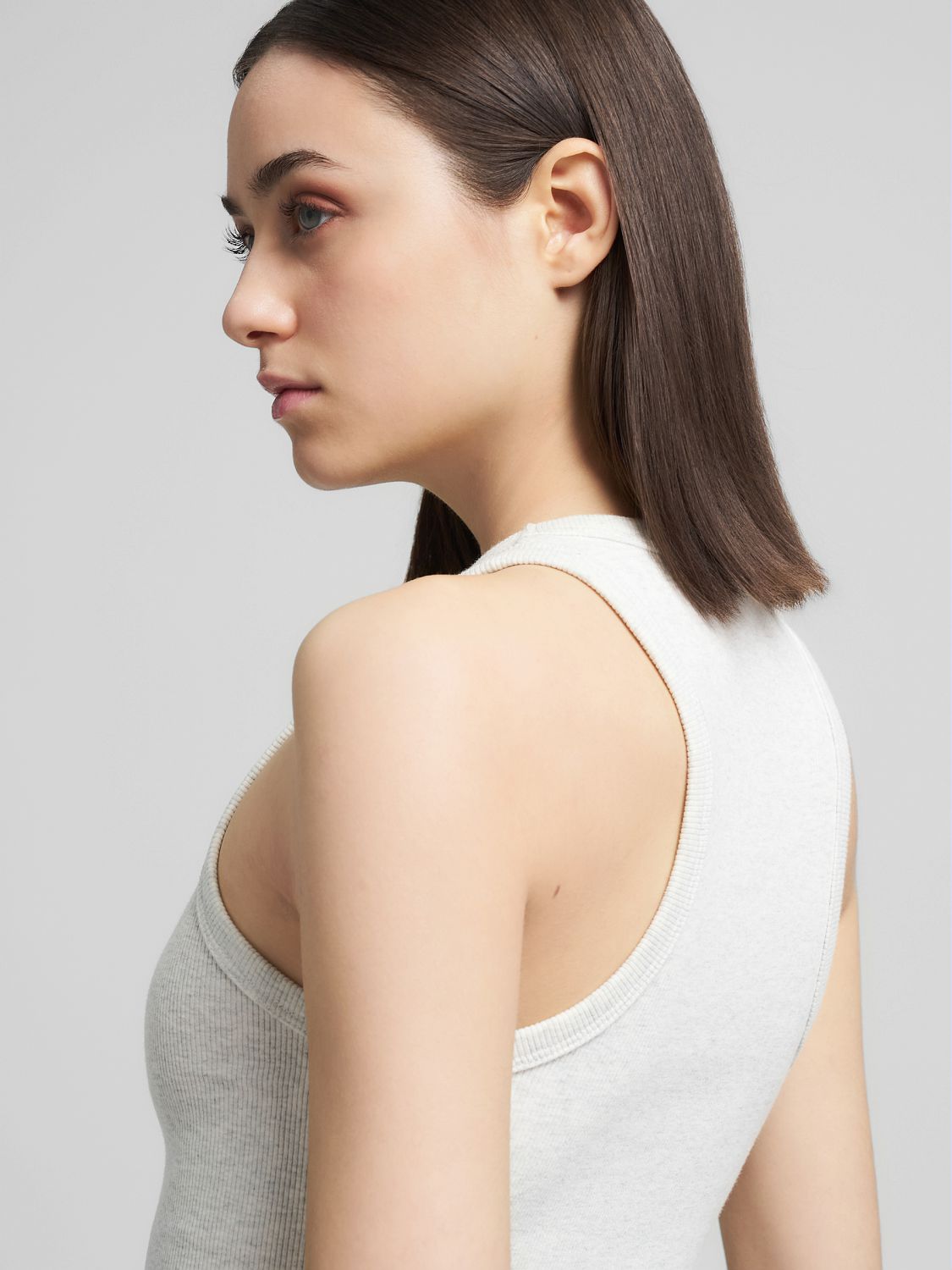 Dámské žebrované tílko z bavlny