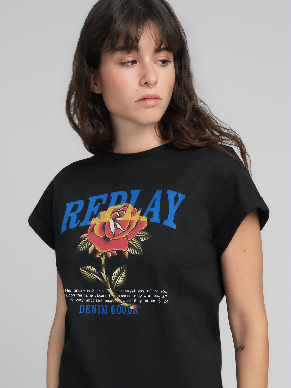 Tričko s výrazným logem Replay