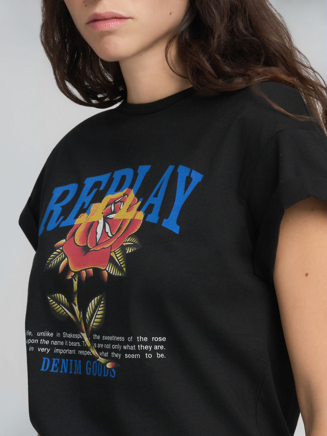 Tričko s výrazným logem Replay