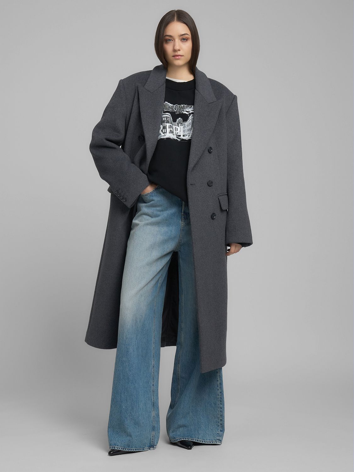 Dámská volná mikina s kapucí a nápisem