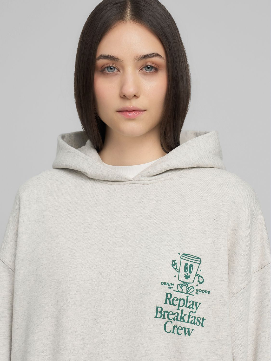 OVERSIZE MIKINA S POTISKEM