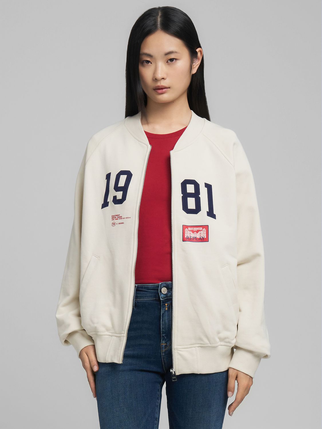 Dámská mikina na zip s potiskem