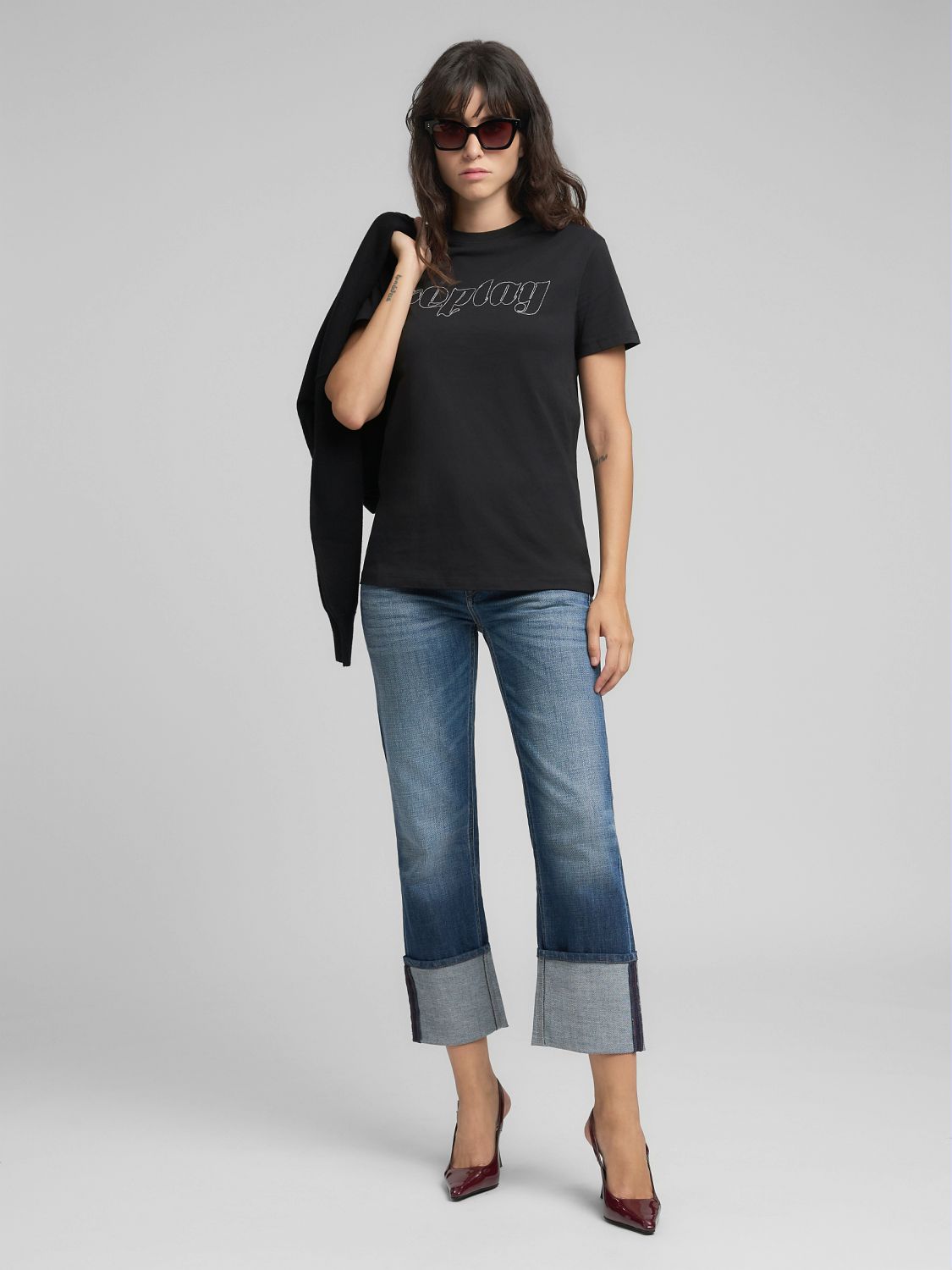 Bavlněné tričko s výšivkou