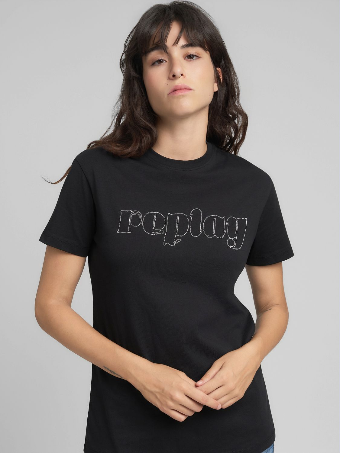 Bavlněné tričko s výšivkou