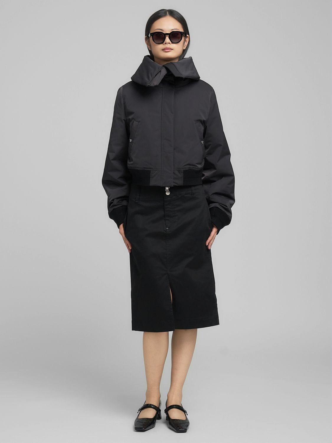 Stylová cropped bunda