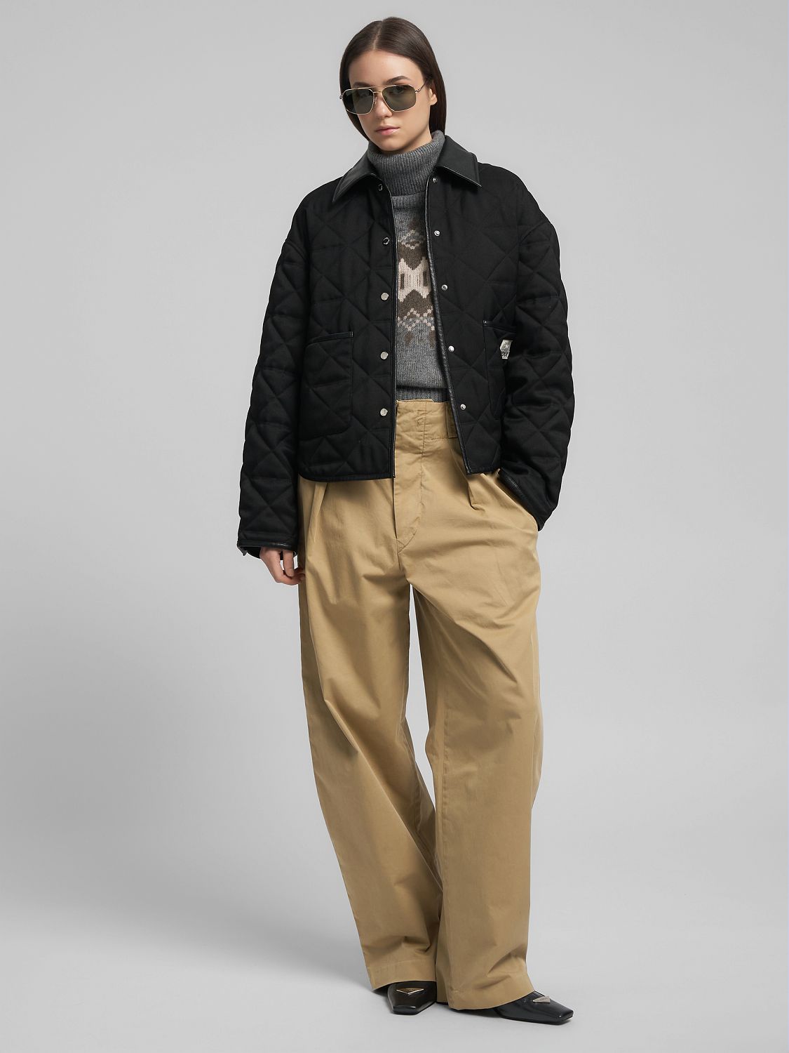 Cropped prošívaná bunda