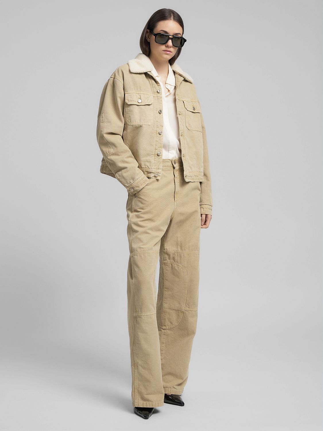 Dámská džínová bunda s kožíškem