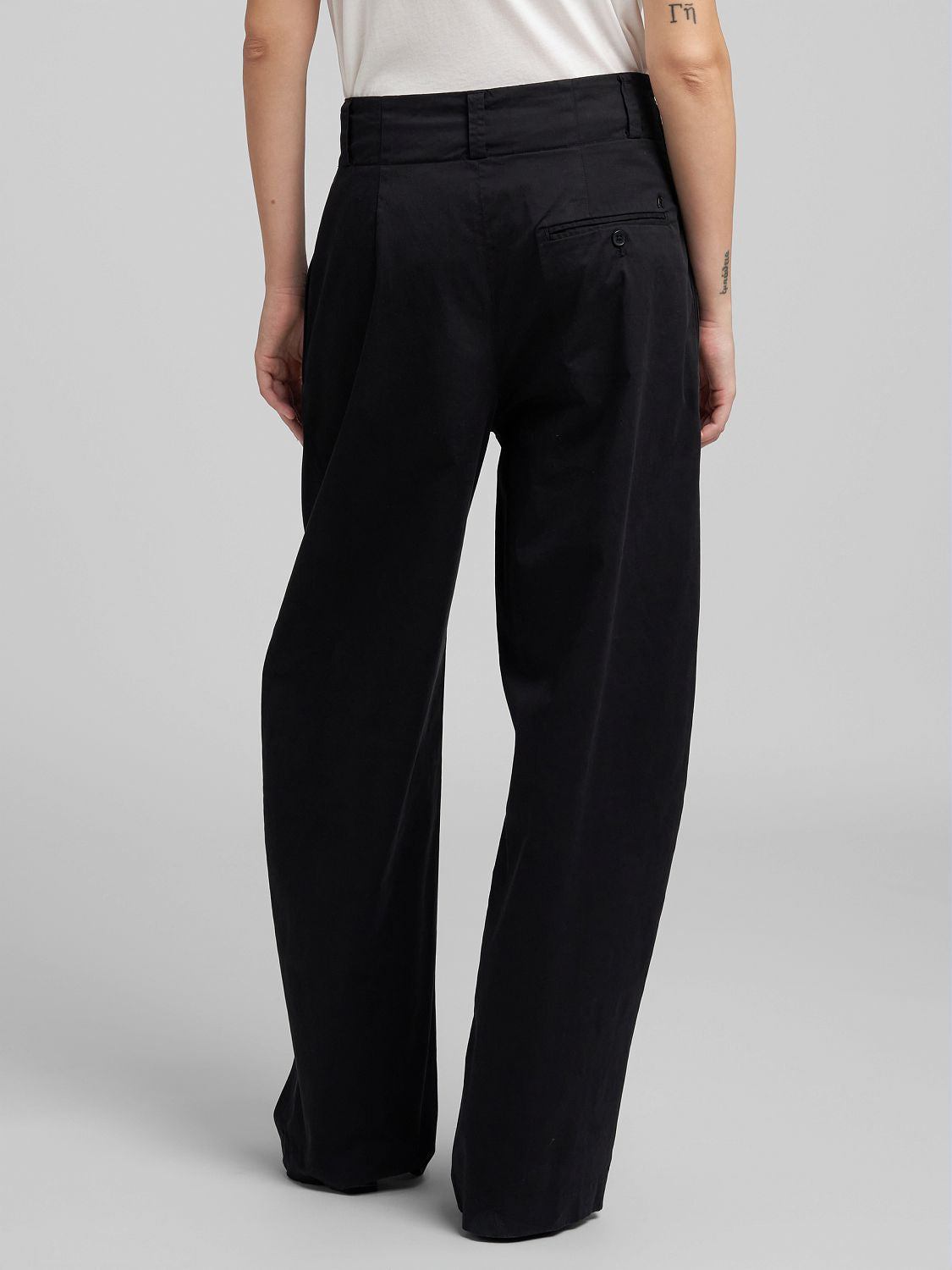 Pohodlné široké kalhoty z bavlněného kepru