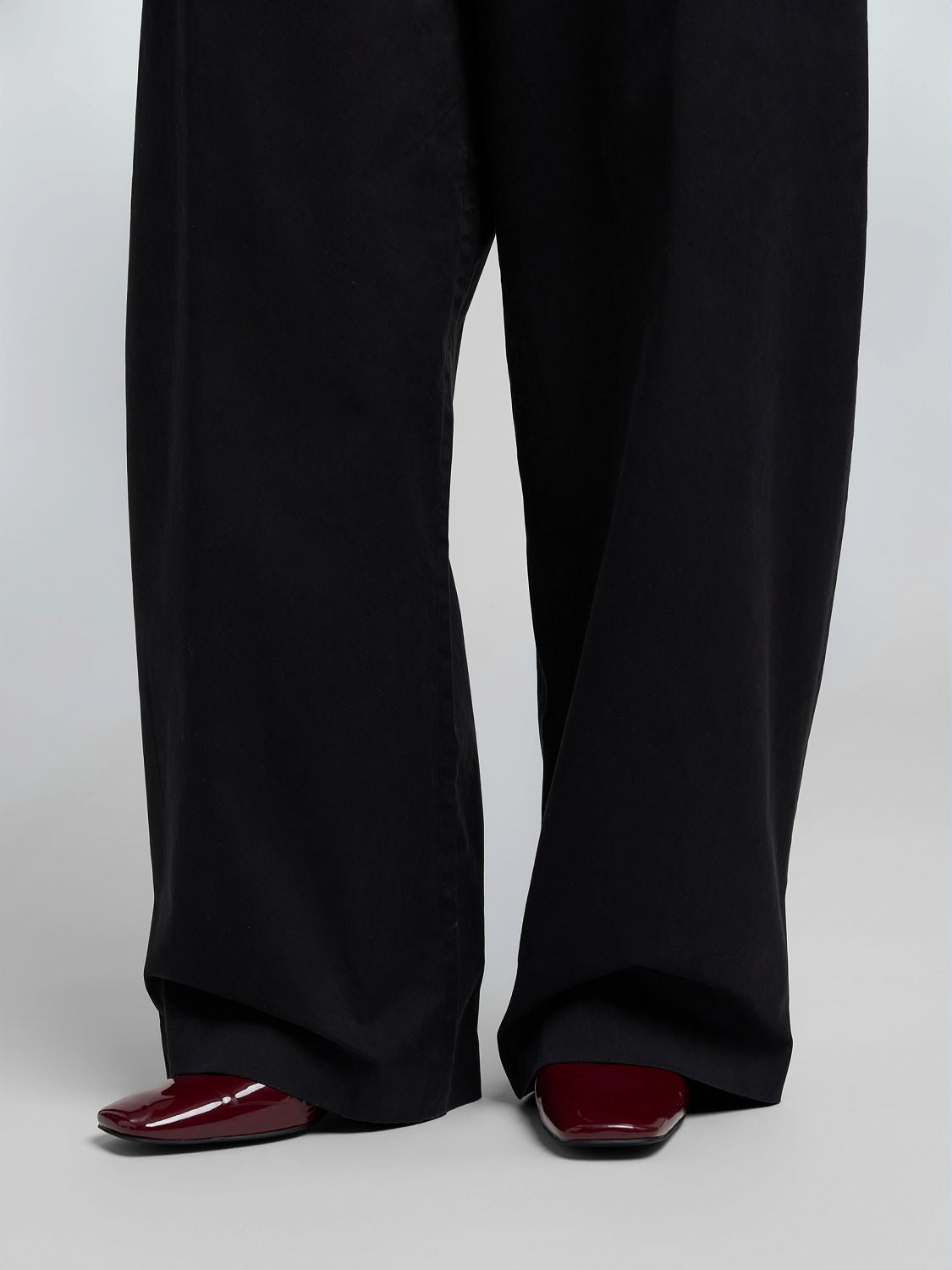 Pohodlné široké kalhoty z bavlněného kepru