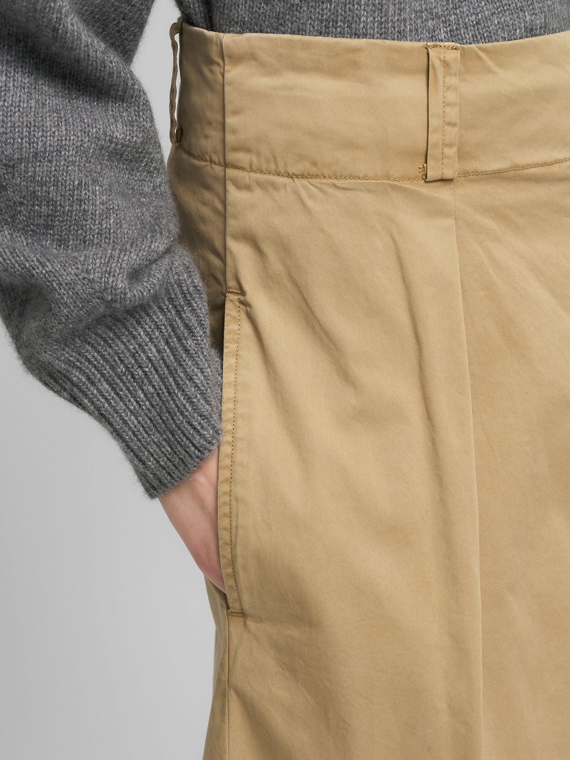 Pohodlné široké kalhoty z bavlněného kepru