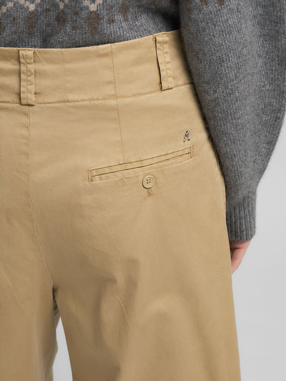 Pohodlné široké kalhoty z bavlněného kepru