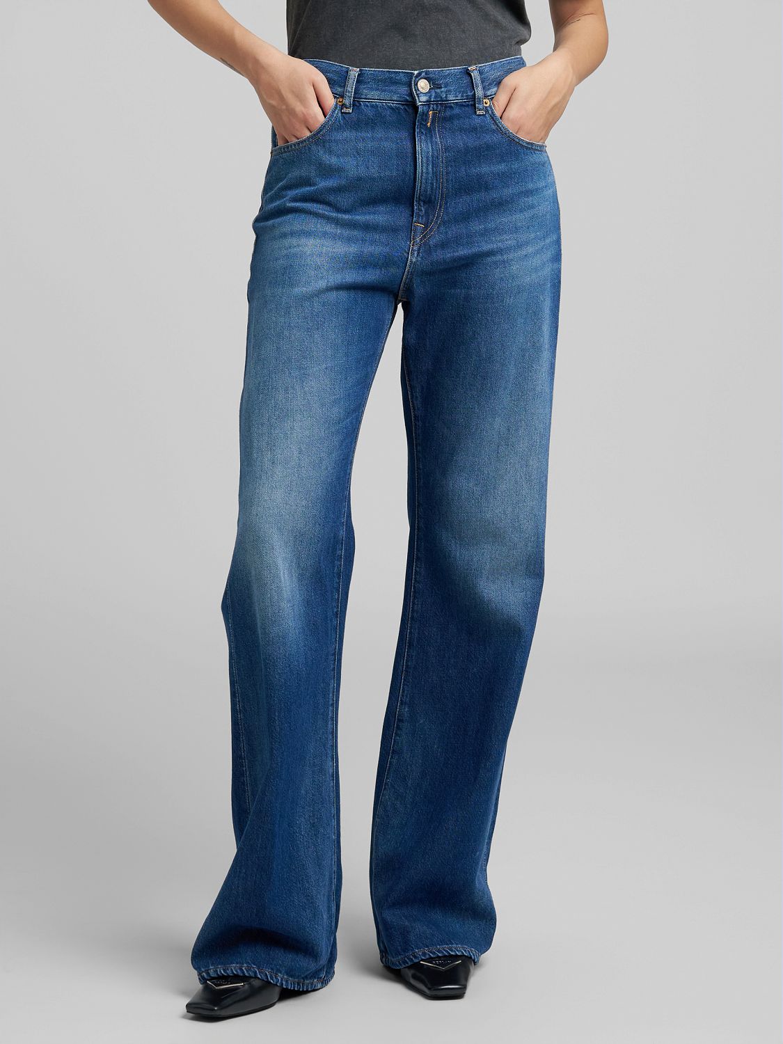 BECKA – Džíny do zvonu se středním pasem