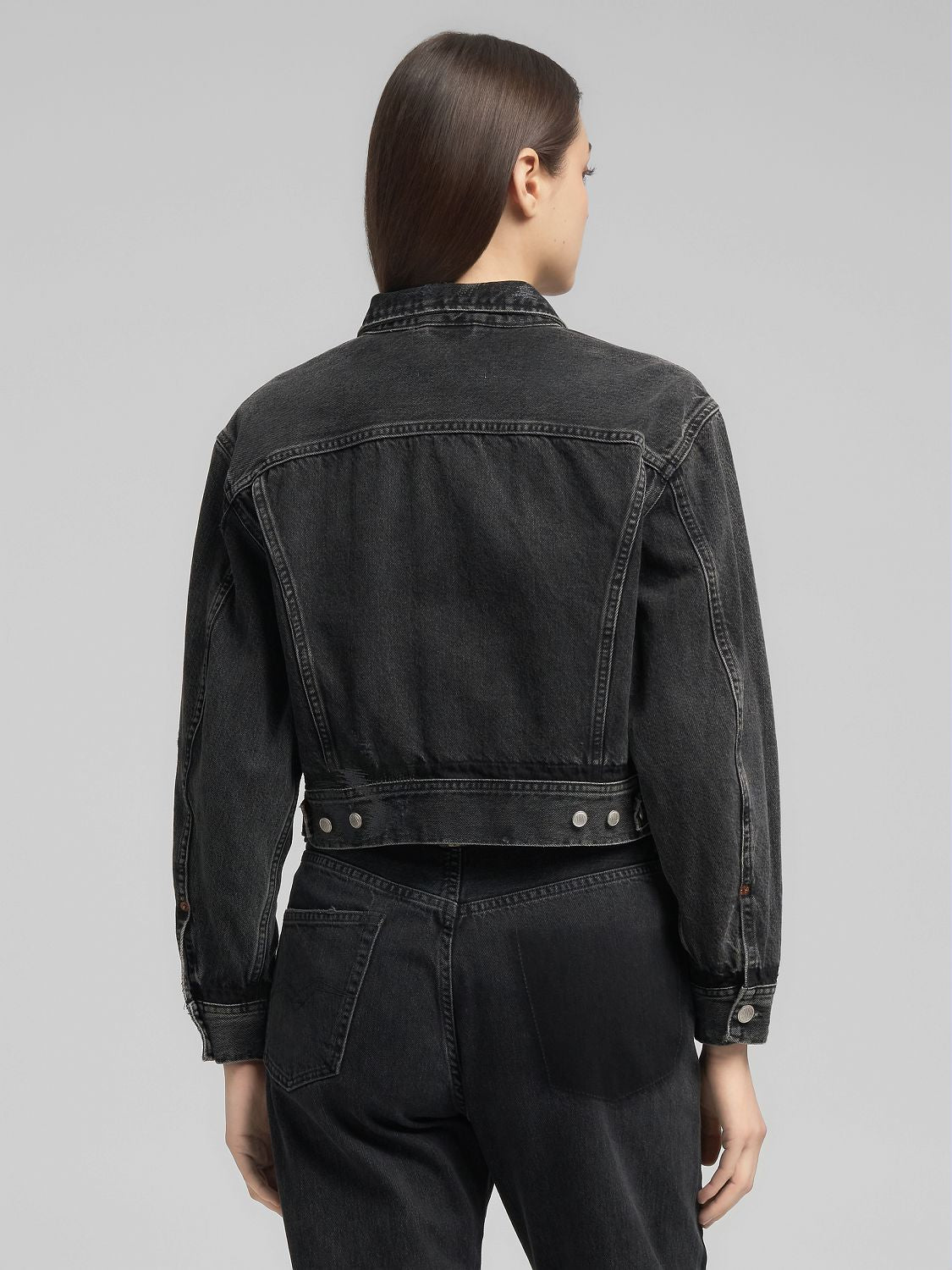 Dámská cropped džínová bunda