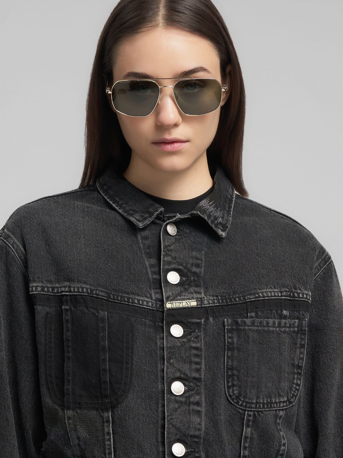 Dámská cropped džínová bunda