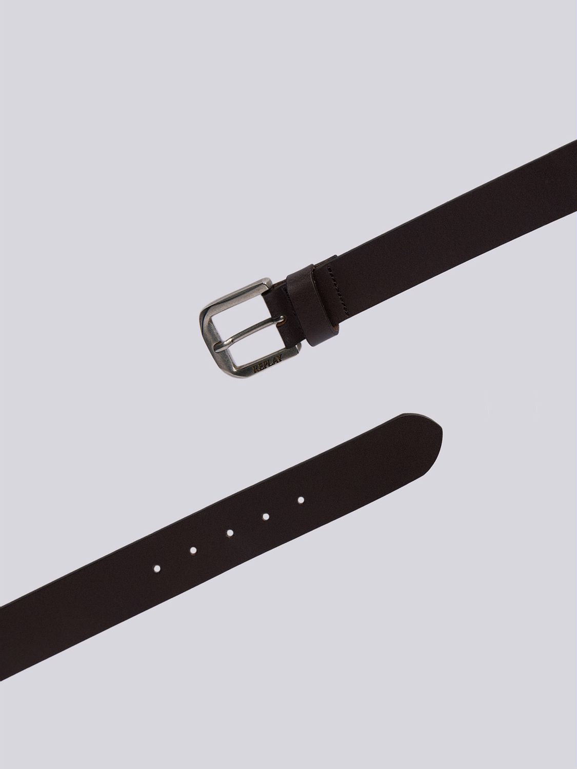 Replay Pánský kožený pásek s matnou přezkou