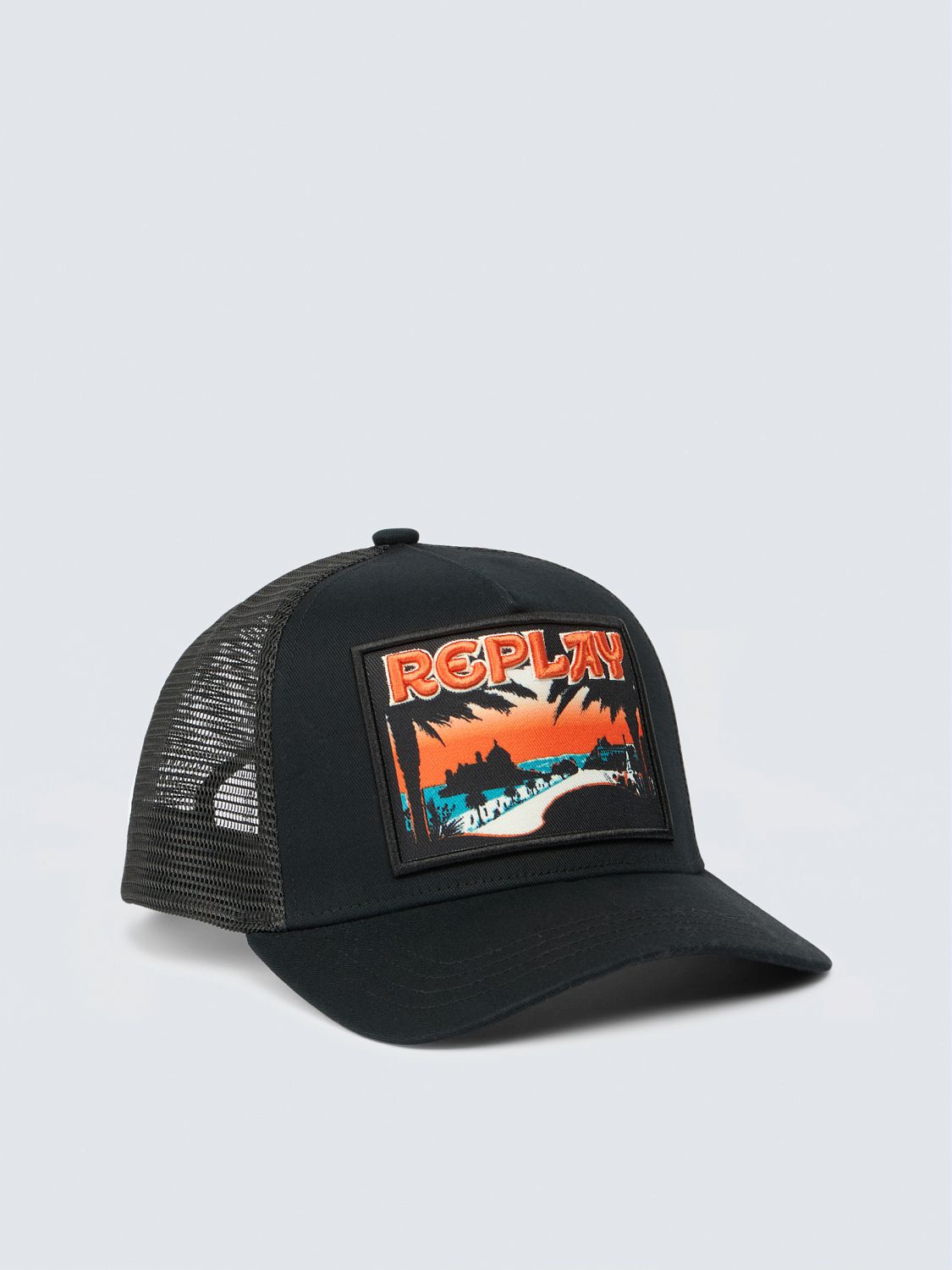 REPLAY PÁNSKÁ SÍŤOVANÁ KŠILTOVKA S POTISKEM