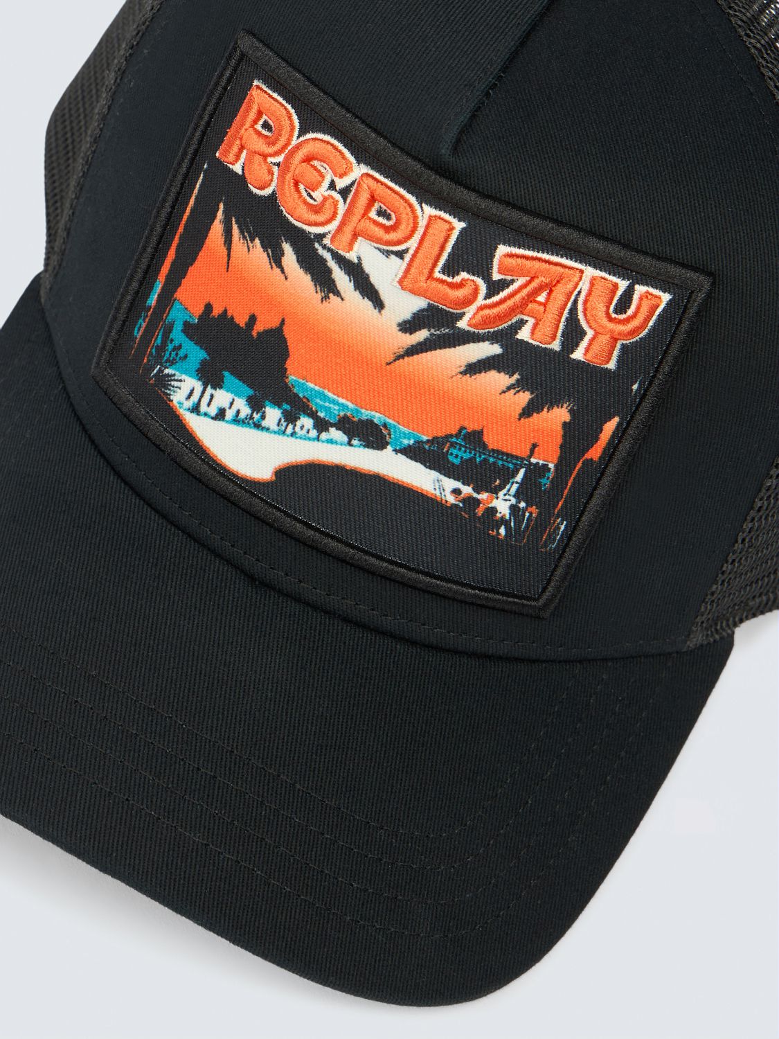 REPLAY PÁNSKÁ SÍŤOVANÁ KŠILTOVKA S POTISKEM