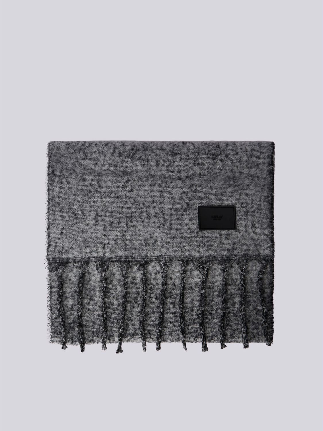 Šedá šála s třásněmi REPLAY