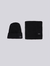 Pletený set čepice a šály