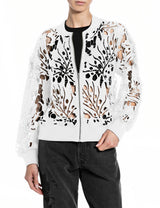 REPLAY DÁMSKÁ KRAJKOVÁ MIKINA NA ZIP