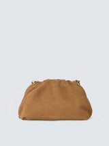 KOŽENÁ SEMIŠOVÁ CROSSBODY KABELKA S TŘÁSNĚMI