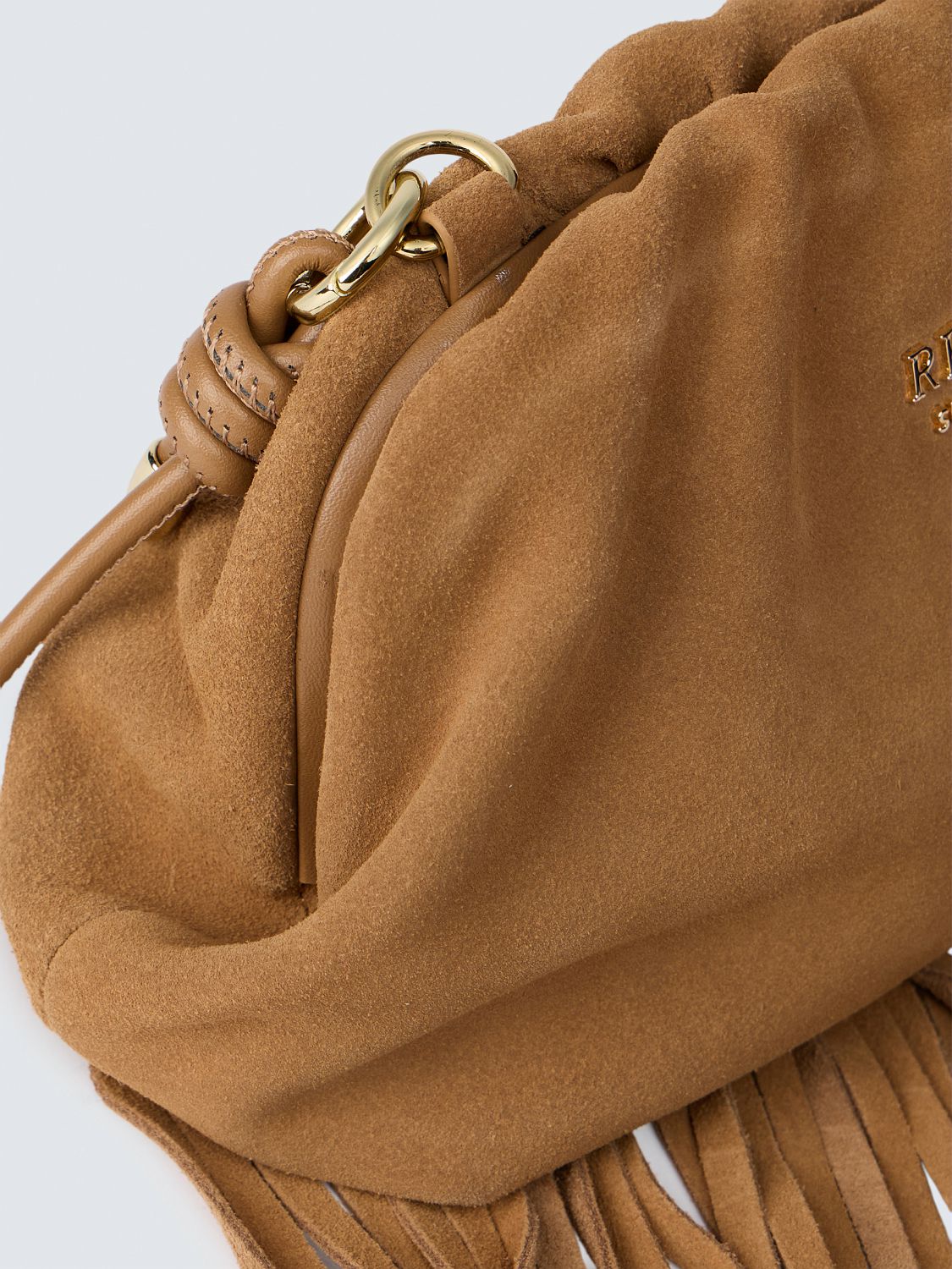 KOŽENÁ SEMIŠOVÁ CROSSBODY KABELKA S TŘÁSNĚMI