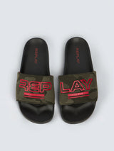 PÁNSKÉ PANTOFLE S LOGEM A MASKÁČOVÝM VZOREM