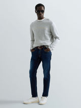 ANBASS – PÁNSKÉ SLIM FIT DŽÍNY REPLAY – TMAVĚ MODRÉ