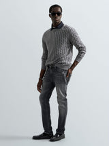 ANBASS – PÁNSKÉ SLIM FIT DŽÍNY REPLAY – ŠEDÉ