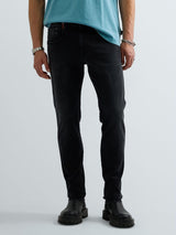ANBASS – PÁNSKÉ SLIM FIT DŽÍNY REPLAY HYPERFLEX – ČERNÉ
