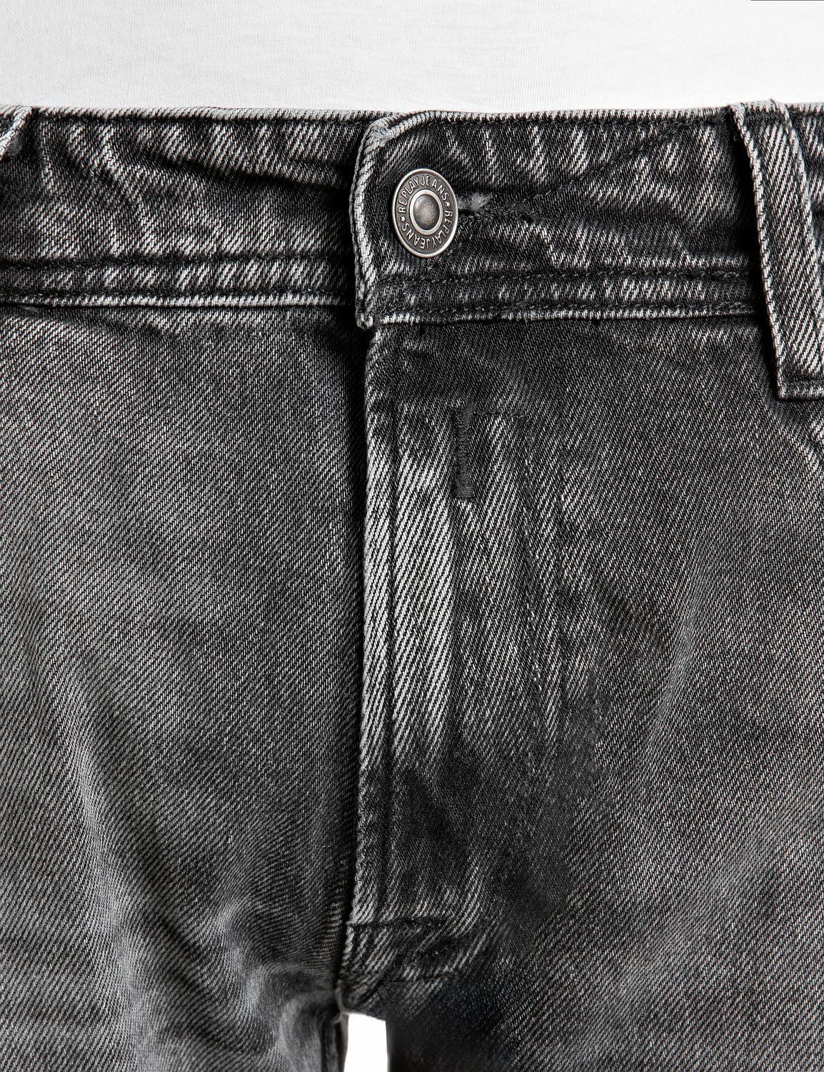 ROCCO – PÁNSKÉ COMFORT FIT DŽÍNY REPLAY – ŠEDÉ