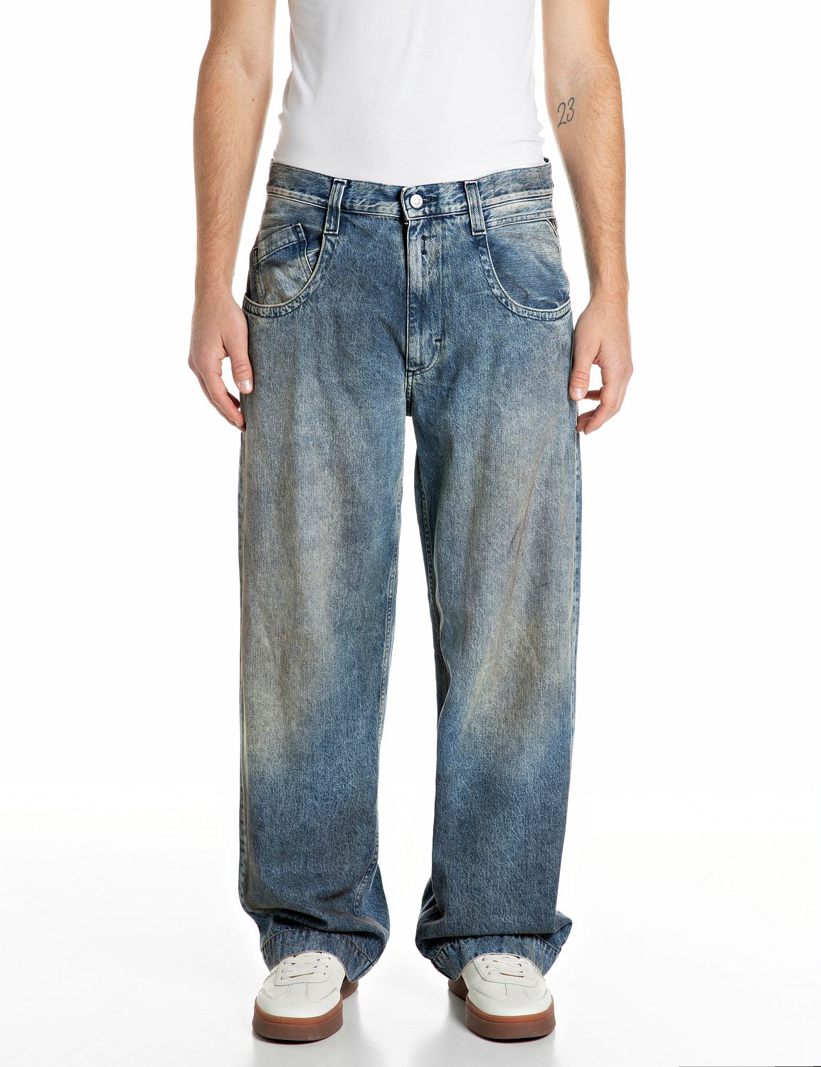FERYS – PÁNSKÉ BAGGY FIT DŽÍNY REPLAY – SVĚTLE MODRÉ
