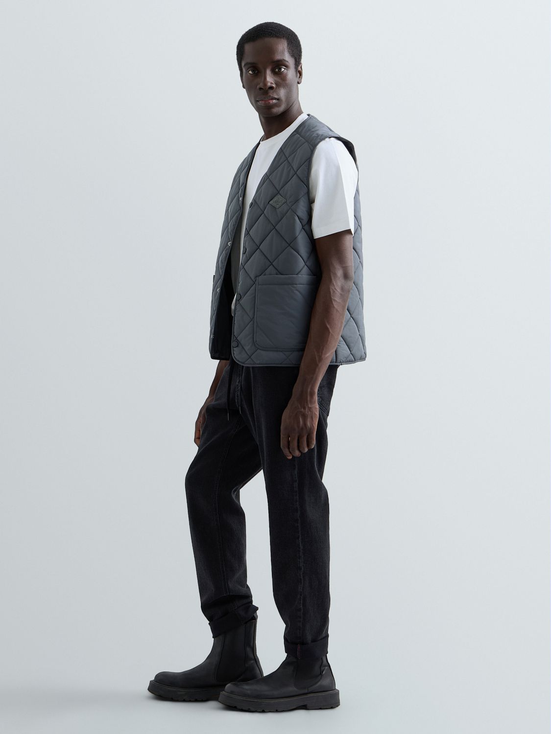 LANNY – PÁNSKÉ SLIM FIT DŽÍNY REPLAY S ELASTICKÝM PASEM – ČERNÉ