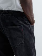 LANNY – PÁNSKÉ SLIM FIT DŽÍNY REPLAY S ELASTICKÝM PASEM – ČERNÉ