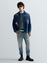 LANNY – PÁNSKÉ SLIM FIT DŽÍNY REPLAY – SVĚTLE MODRÉ