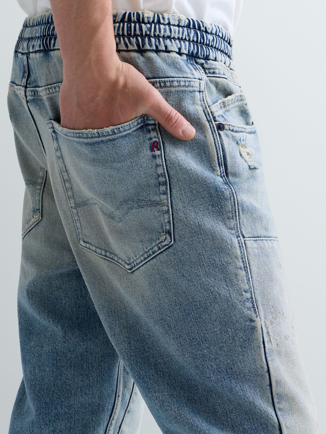 LANNY – PÁNSKÉ SLIM FIT DŽÍNY REPLAY – SVĚTLE MODRÉ