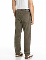 BWAII – PÁNSKÉ RELAXED FIT MANŠESTROVÉ KALHOTY REPLAY – KHAKI