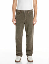 BWAII – PÁNSKÉ RELAXED FIT MANŠESTROVÉ KALHOTY REPLAY – KHAKI