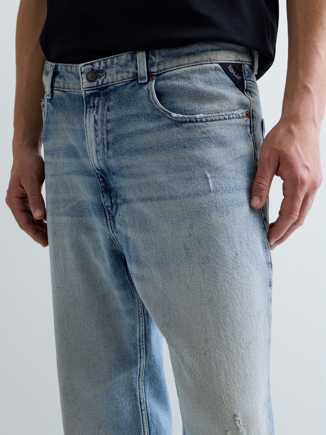 CLEY – PÁNSKÉ BOOTCUT DŽÍNY REPLAY – MODRÉ
