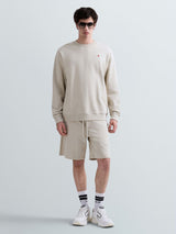 Pánská mikina s kulatým výstřihem a výšivkou