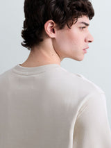 Pánská mikina s kulatým výstřihem a výšivkou