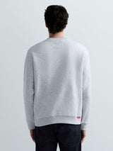 Pánská mikina s kulatým výstřihem a výšivkou