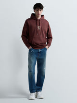 PÁNSKÁ MIKINA S KAPUCÍ A POTISKEM "THE BIARRITZ REPLAY CLUB" NA ZÁDECH