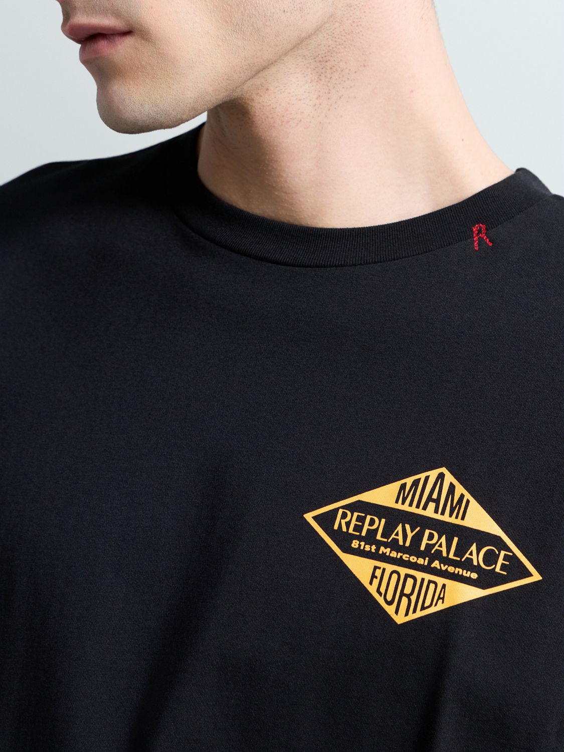 REPLAY PÁNSKÉ TRIČKO S POTISKEM NA ZÁDECH