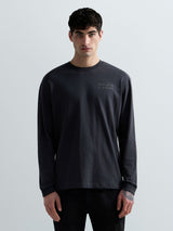 REPLAY PÁNSKÉ TRIČKO S DLOUHÝM RUKÁVEM A POTISKEM