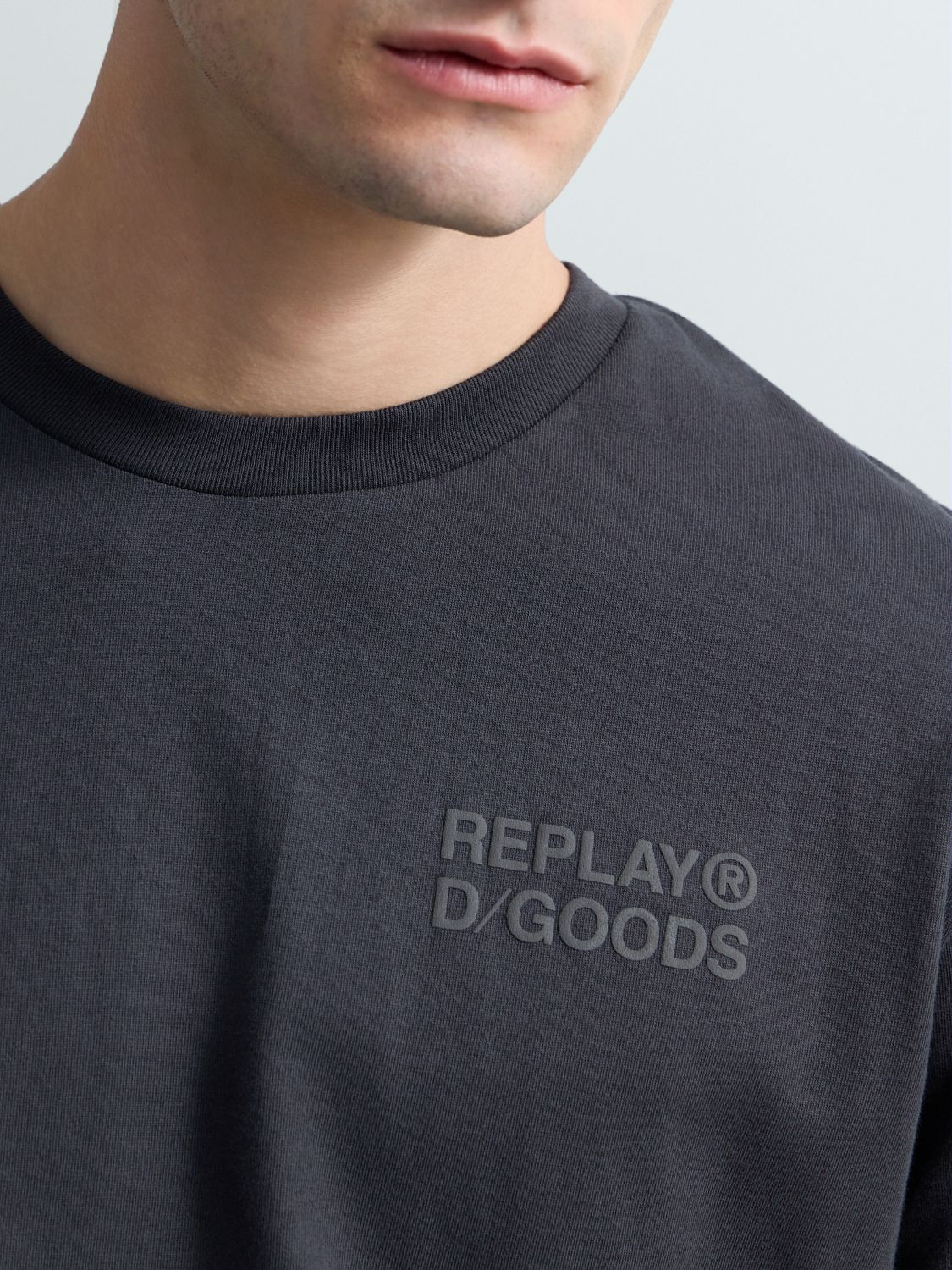 REPLAY PÁNSKÉ TRIČKO S DLOUHÝM RUKÁVEM A POTISKEM