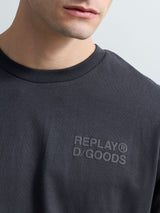 REPLAY PÁNSKÉ TRIČKO S DLOUHÝM RUKÁVEM A POTISKEM