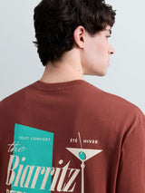 PÁNSKÉ TRIČKO S POTISKEM "THE BIARRITZ REPLAY CLUB" NA ZÁDECH