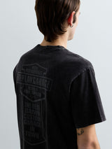 PÁNSKÉ TRIČKO S MOTORKÁŘSKÝM POTISKEM NA ZÁDECH